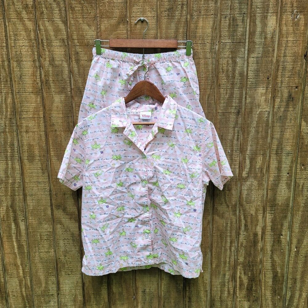 Disney Store Princesses 2 Piece Short Sleeve Short Pajama Set Womens Size M